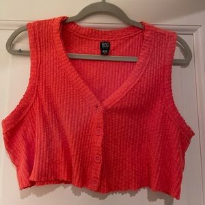 Pink/red crop loose crop top